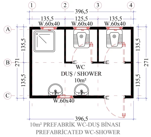 10 M² Prefabrik WC & Duş - Görsel 3