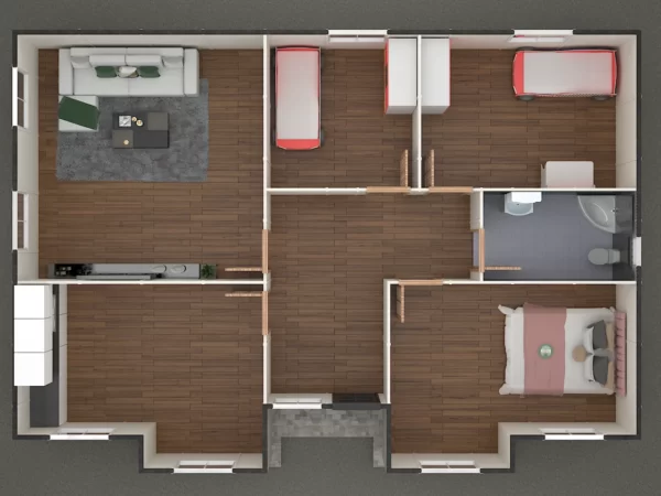 109 M² Tek Katlı Prefabrik Ev - Görsel 3