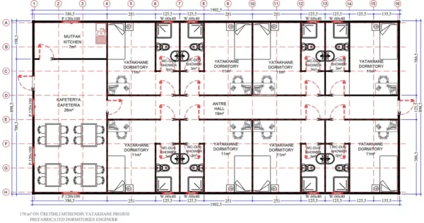 170 m² Prefabrik Yatakhane - Görsel 3