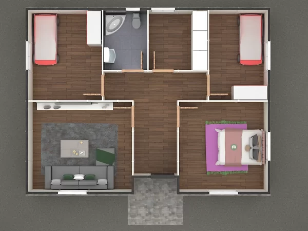 81 M² Tek Katlı Prefabrik Ev - Görsel 3