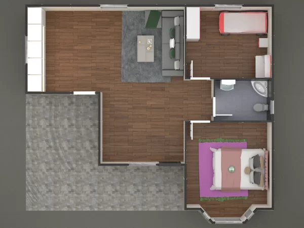 82 M² Tek Katlı Prefabrik Ev - Görsel 3